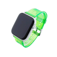 Bandmeister® Armband Silikon transparent green...