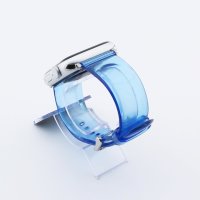 Bandmeister® Armband Silikon transparent blue für Apple Watch 42/44/45mm