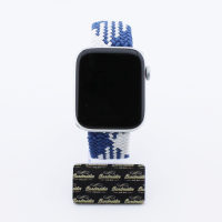 Bandmeister® Armband Nylongewebe geflochten Klappverschluss blue-white Z für Apple Watch 38/40/41mm
