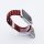 Bandmeister® Armband Nylongewebe geflochten Klappverschluss black-red W für Apple Watch 42/44/45mm