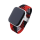 Bandmeister® Armband Nylongewebe geflochten Klappverschluss black-red Z für Apple Watch 38/40/41mm