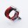 Bandmeister® Armband Nylongewebe geflochten Klappverschluss black-red Z für Apple Watch 42/44/45mm