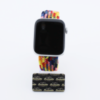 Bandmeister® Armband Nylongewebe geflochten Klappverschluss colorful für Apple Watch 38/40/41mm