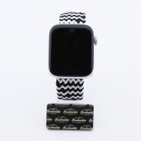 Bandmeister® Armband Nylongewebe geflochten Klappverschluss black-white für Apple Watch 42/44/45mm