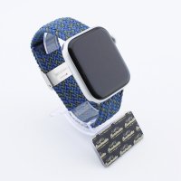 Bandmeister® Armband Nylongewebe geflochten Klappverschluss blue-green W für Apple Watch 38/40/41mm