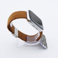 Bandmeister® Armband Nylongewebe geflochten Klappverschluss brown für Apple Watch 42/44/45mm