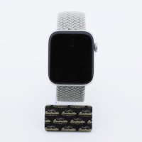 Bandmeister® Armband Nylongewebe geflochten Klappverschluss pearl white für Apple Watch 42/44/45mm