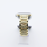 Bandmeister® Armband Edelstahl in Diamant Optik gold für Apple Watch 42/44/45mm