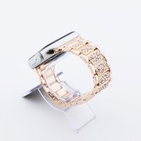 Bandmeister® Armband Edelstahl in Diamant Optik rose gold für Apple Watch 42/44/45mm