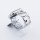Bandmeister® Armband Edelstahl in Diamant Optik Crystal silver für Apple Watch 42/44/45mm