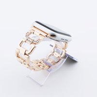 Bandmeister® Armband Edelstahl in Diamant Optik Crystal rose gold für Apple Watch 38/40/41mm