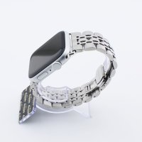 Bandmeister® Armband 7-Segment Edelstahl silver für Apple Watch 42/44/45mm