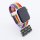 Bandmeister® Armband Flausch Klemm-/Rasterverschluss rainbow für Apple Watch 38/40/41mm