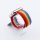 Bandmeister® Armband Flausch Klemm-/Rasterverschluss rainbow für Apple Watch 38/40/41mm
