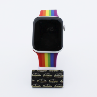 Bandmeister® Armband Silikon Dornverschluss rainbow für Apple Watch 38/40/41mm