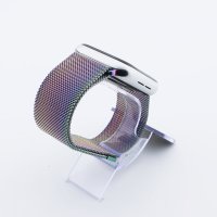 Bandmeister® Armband Milanaise Magnetverschluss psychadelic schmieröl multicolor für Apple Watch 42/44/45mm