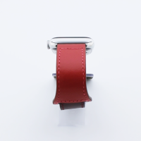 Bandmeister® Armband Echtleder mit Schlaufe rose pink + wine red für Apple Watch 42/44/45mm