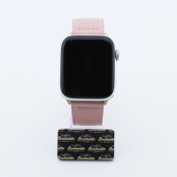Bandmeister® Armband Echtleder mit Schlaufe pink für Apple Watch 42/44/45mm