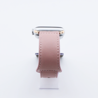 Bandmeister® Armband Echtleder mit Schlaufe pink für Apple Watch 42/44/45mm