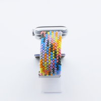 Bandmeister® Armband Nylongewebe geflochten Klappverschluss rainbow für Apple Watch 38/40/41mm