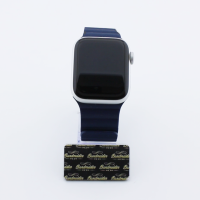 Bandmeister® Armband Silikon Magnetverschluss Welle midnight blue für Apple Watch 38/40/41mm M
