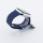 Bandmeister® Armband Silikon Magnetverschluss Welle midnight blue für Apple Watch 42/44/45mm S