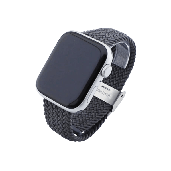 Bandmeister® Armband Nylongewebe geflochten Klappverschluss gray für Apple Watch 38/40/41mm