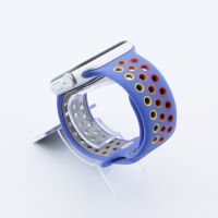 Bandmeister® Armband Silikon Sport Delfin blue-rainbow für Apple Watch 38/40/41mm
