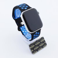 Bandmeister® Armband Silikon Sport Delfin black-blue für Apple Watch 38/40/41mm