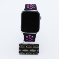 Bandmeister® Armband Silikon Sport Delfin black-purple für Apple Watch 42/44/45mm