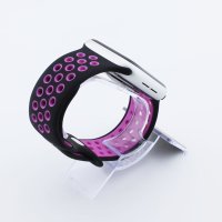 Bandmeister® Armband Silikon Sport Delfin black-purple für Apple Watch 42/44/45mm