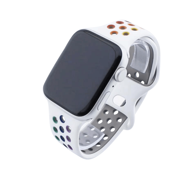 Bandmeister® Armband Silikon Sport Delfin white-colorful für Apple Watch 38/40/41mm