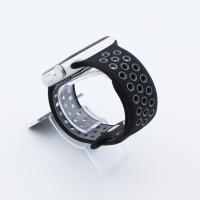 Bandmeister® Armband Silikon Sport Delfin black-gray für Apple Watch 38/40/41mm