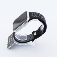 Bandmeister® Armband Silikon Sport Delfin black-gray für Apple Watch 38/40/41mm