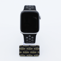 Bandmeister® Armband Silikon Sport Delfin black-gray für Apple Watch 42/44/45mm