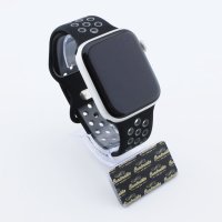 Bandmeister® Armband Silikon Sport Delfin black-gray für Apple Watch 42/44/45mm
