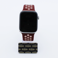 Bandmeister® Armband Silikon Sport Delfin wine red-beige für Apple Watch 38/40/41mm