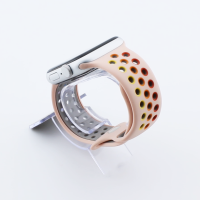 Bandmeister® Armband Silikon Sport Delfin pink-rainbow für Apple Watch 42/44/45mm