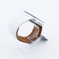 Bandmeister® Armband Silikon Magnetverschluss Raphael white/brown für Apple Watch 38/40/41mm
