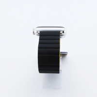 Bandmeister® Armband Silikon Magnetverschluss Welle Duo black-yellow für Apple Watch 38/40/41mm M/L