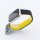 Bandmeister® Armband Silikon Magnetverschluss Welle Duo black-yellow für Apple Watch 42/44/45mm S/M