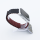 Bandmeister® Armband Silikon Magnetverschluss Welle Duo black-wine red für Apple Watch 38/40/41mm M/L