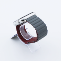 Bandmeister® Armband Silikon Magnetverschluss Welle Duo gray-wine red für Apple Watch 38/40/41mm S/M