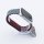 Bandmeister® Armband Silikon Magnetverschluss Welle Duo gray-wine red für Apple Watch 38/40/41mm S/M