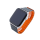 Bandmeister® Armband Silikon Magnetverschluss Welle Duo gray-orange für Apple Watch 38/40/41mm S/M