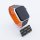 Bandmeister® Armband Silikon Magnetverschluss Welle Duo gray-orange für Apple Watch 38/40/41mm M/L