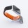 Bandmeister® Armband Silikon Magnetverschluss Welle Duo black-orange für Apple Watch 38/40/41mm S/M