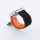 Bandmeister® Armband Silikon Magnetverschluss Welle Duo black-orange für Apple Watch 38/40/41mm S/M