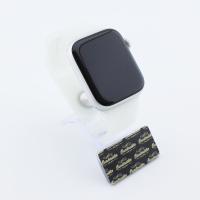 Bandmeister® Armband Silikon glow in the dark white nachleuchtend für Apple Watch 42/44/45mm S/M