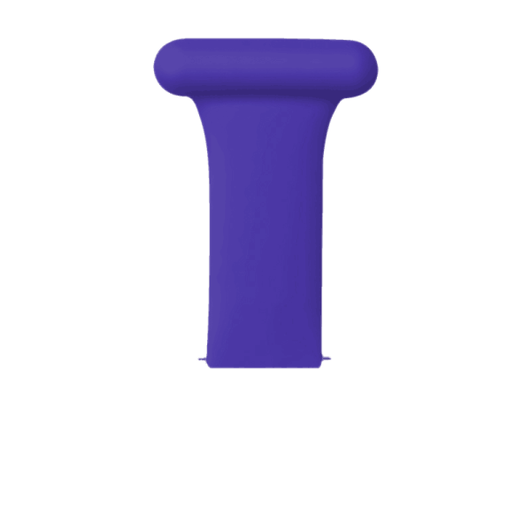 Bandmeister® Uhren Anstecker Silikon Sicherheitsnadel Pflegekräfte purple für Federsteg Uhr 22mm